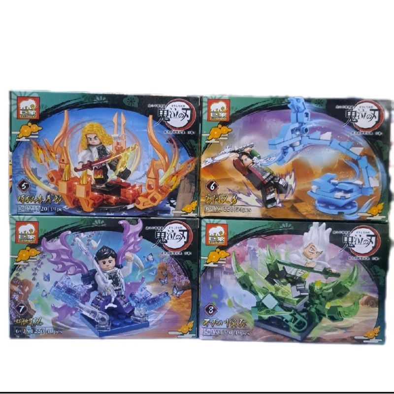 JX1220 | Mainan Anak Brick Figure Demon slayer | Anime Kimetsu No Yaiba | Tanjiro Nezuko Zenitzu Ino