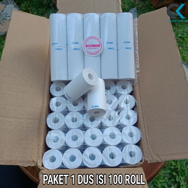 

KERTAS THERMAL EDC LOGO BANK BRI PAKET 1 ROLL 1 KARDUS COCOK UNTUK STRUK BRILINK BRI RESMI ART I8D4