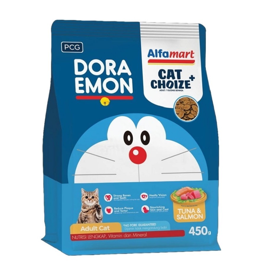 Alfamart Cat Choize+ Makanan Kucing Adult Kering Tuna & Salmon Bag 450 g