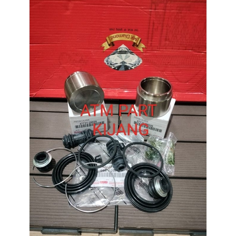 SEAL CALIPER KIT 1SET PISTON CALIPER TOYOTA KIJANG KF-40 7K 1PAKET KIRI KANAN