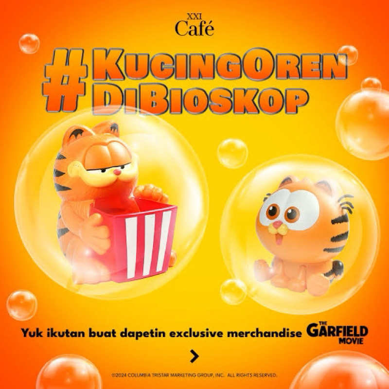 Tumbler Garfield XXI cinema Popcorn Bucket Tunblr original xxi