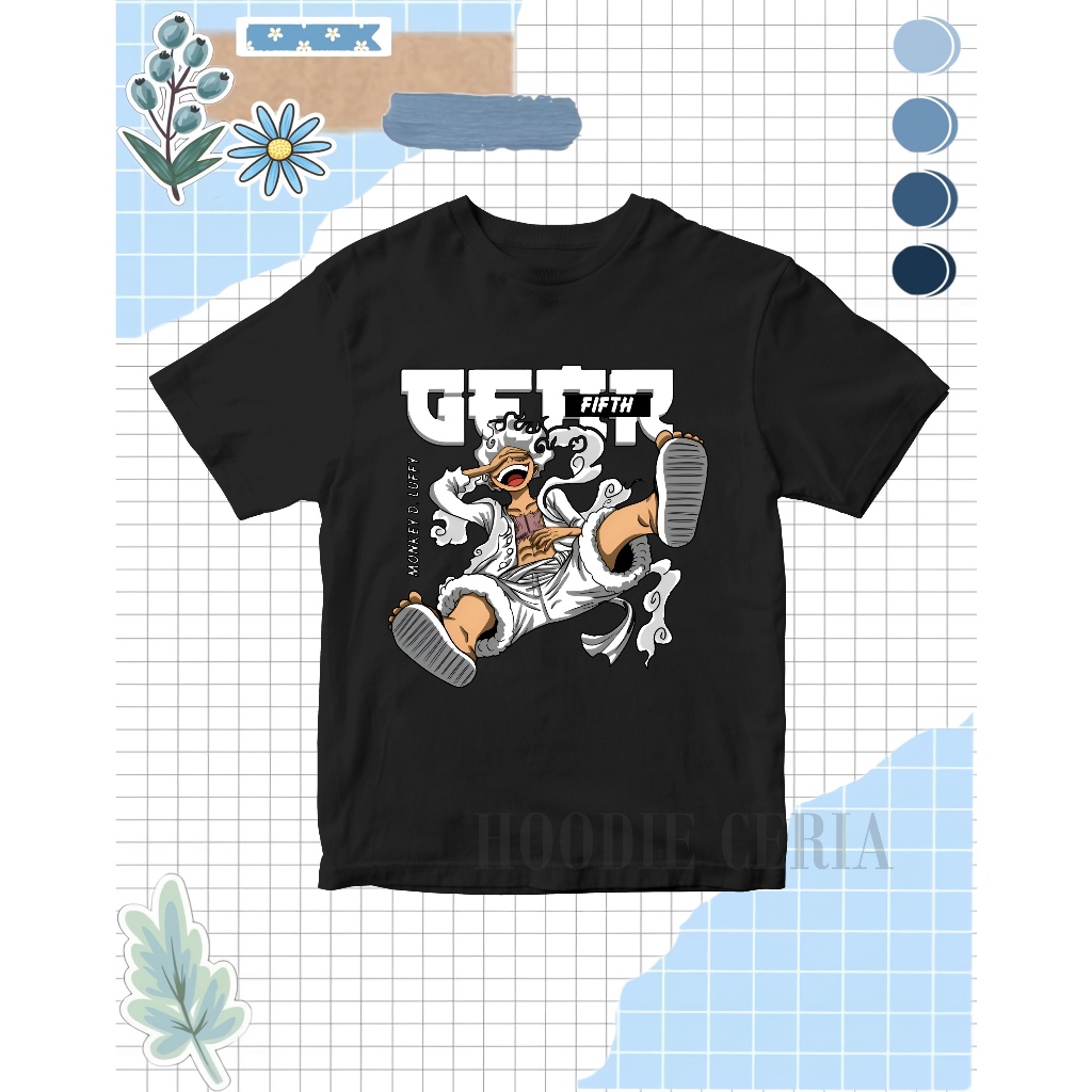 BAJU KAOS ANAK ONE PIECE FIFTH GEAR LUFFY