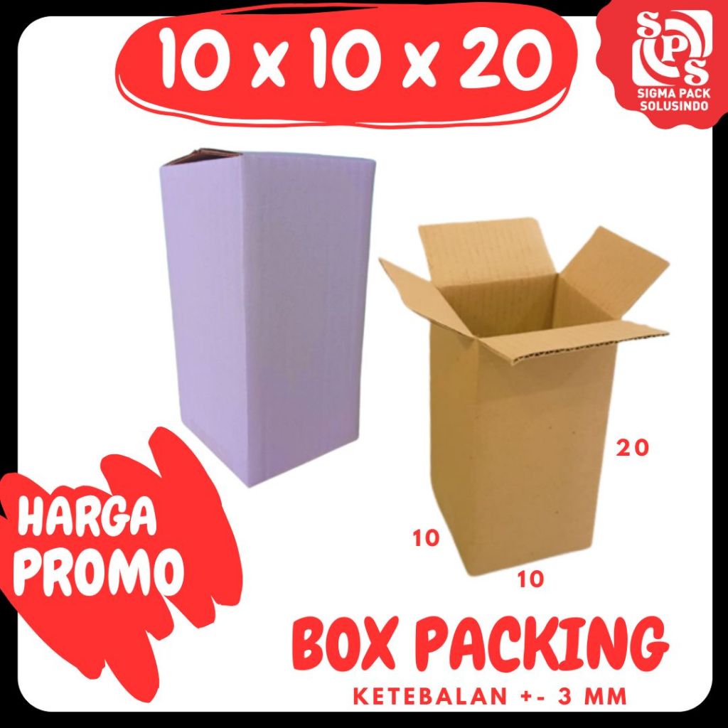 

Kardus 10x10x20 Packing Karton Kotak Kemasan Olshop Sparepart Dus Souvenir Botol