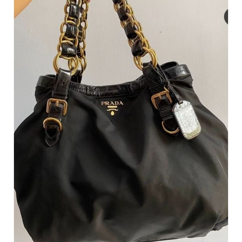 prada tote chain bag