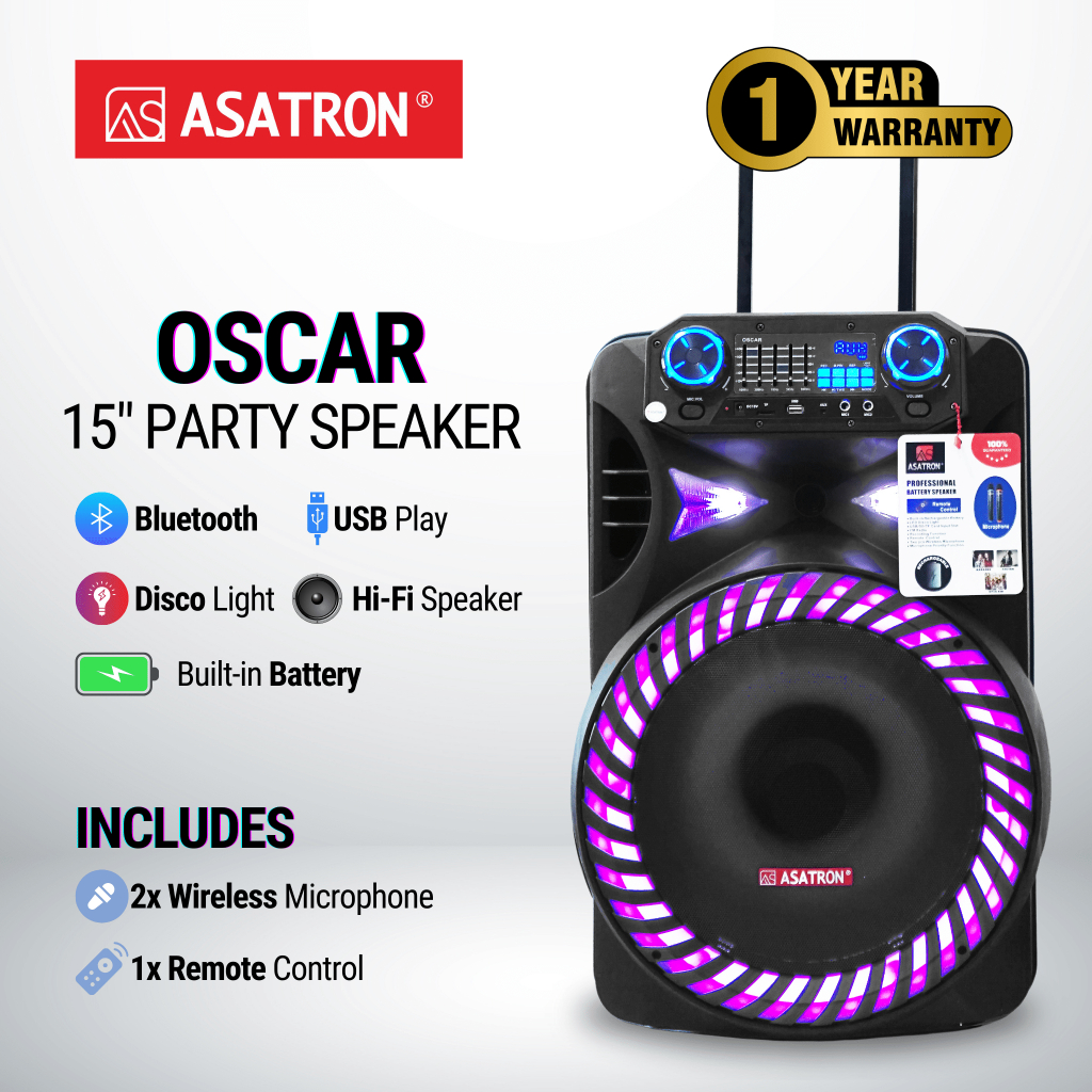 Asatron Oscar 15 Inch Bluetooth Party Speaker