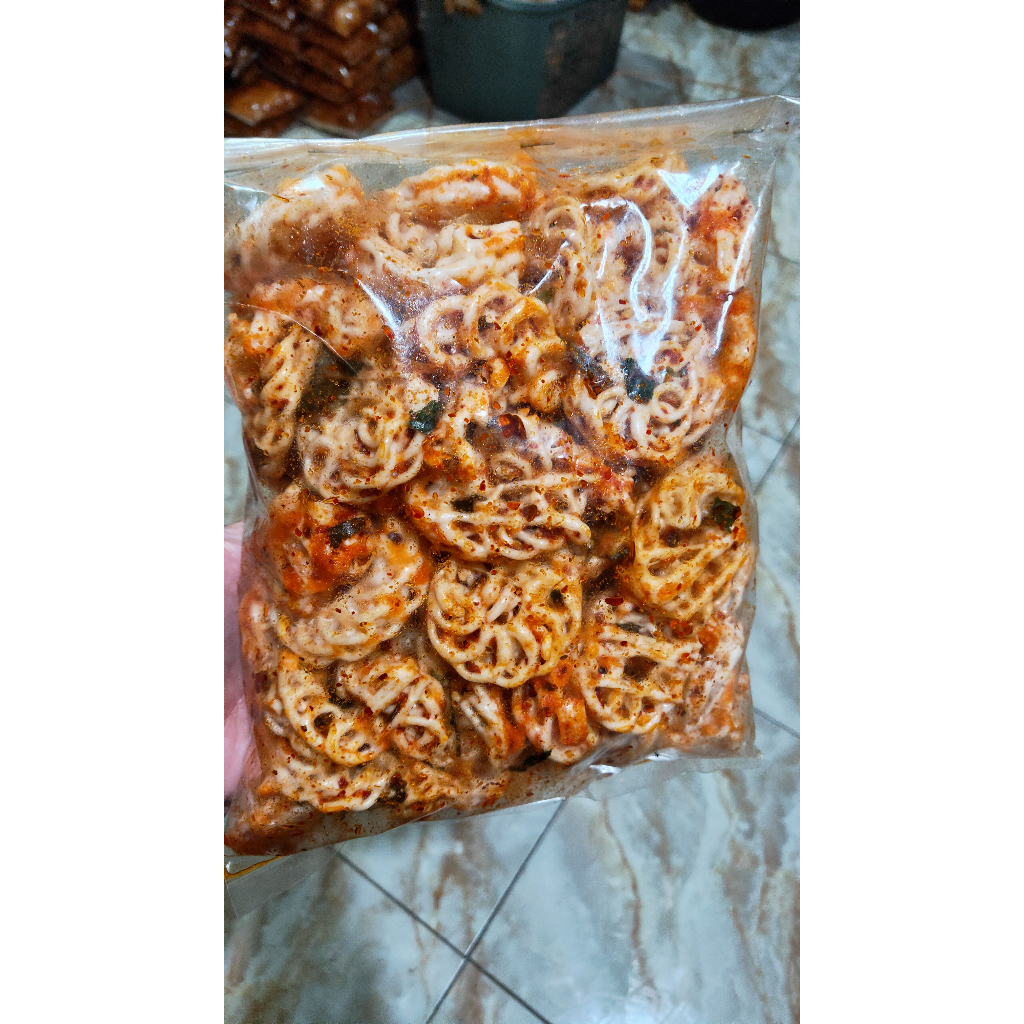 

Kerupuk pedo pedas kerupuk mawar daun jeruk isi 250gram