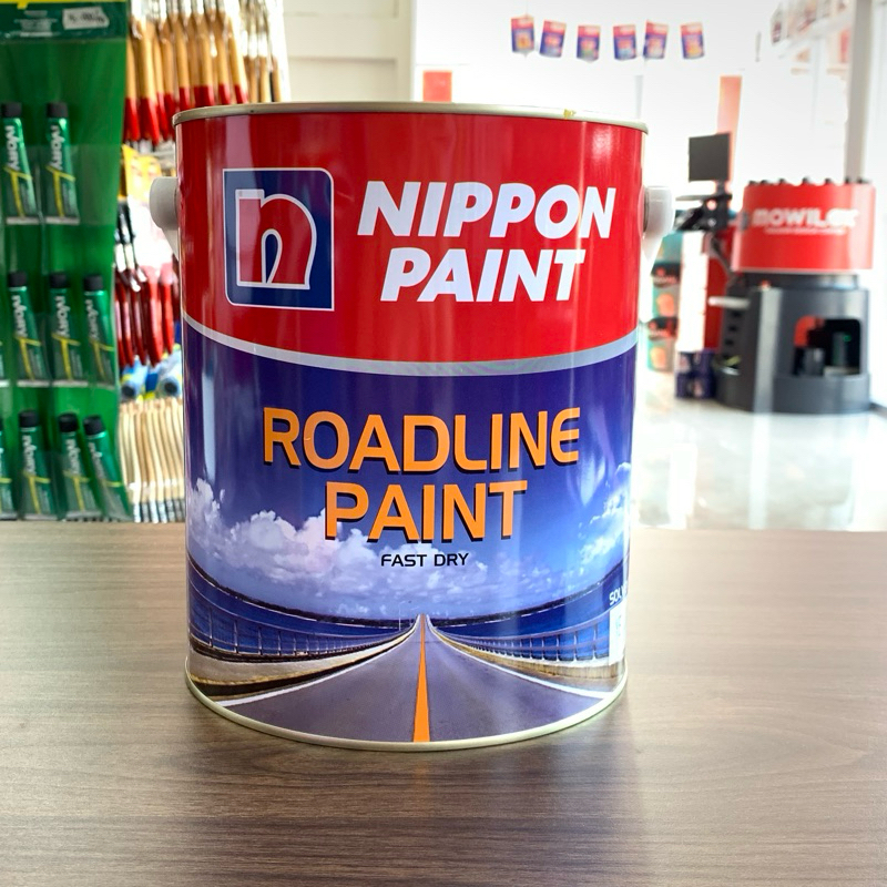 NIPPON ROADLINE PAINT 5KG | KUNING HITAM PUTIH | CAT JALAN CAT MARKA JALAN