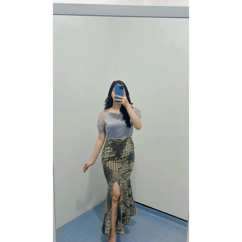 Dress Batik Nabila /Dress batik couple / Dress natal / dress pesta