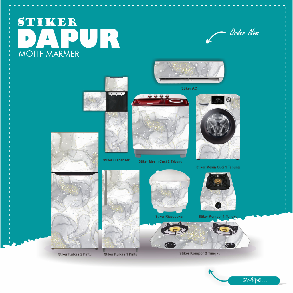 Stiker Kulkas Ac Kompor Mesin cuci Motif Bunga2 Cute 15 0.01124248536513