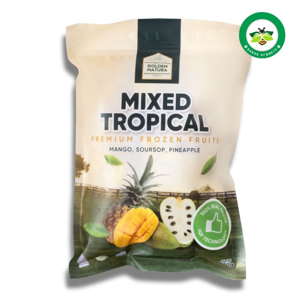 

Mixed Tropical Frozen Fruits | Golden Natura | Mangga Nanas Sirsak