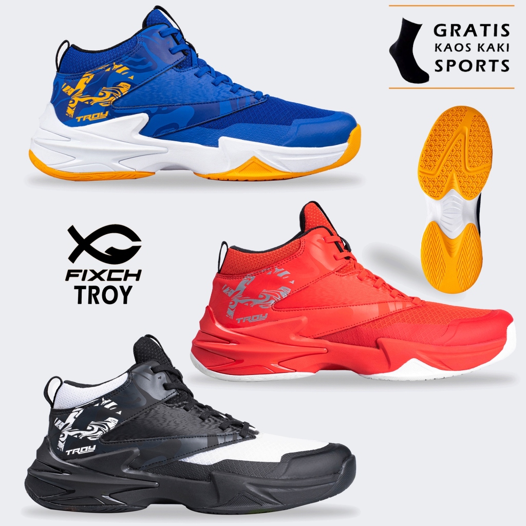 Fixch Troy Sepatu Voli Fixch Troy Mid Original Sepatu Volley Fixch