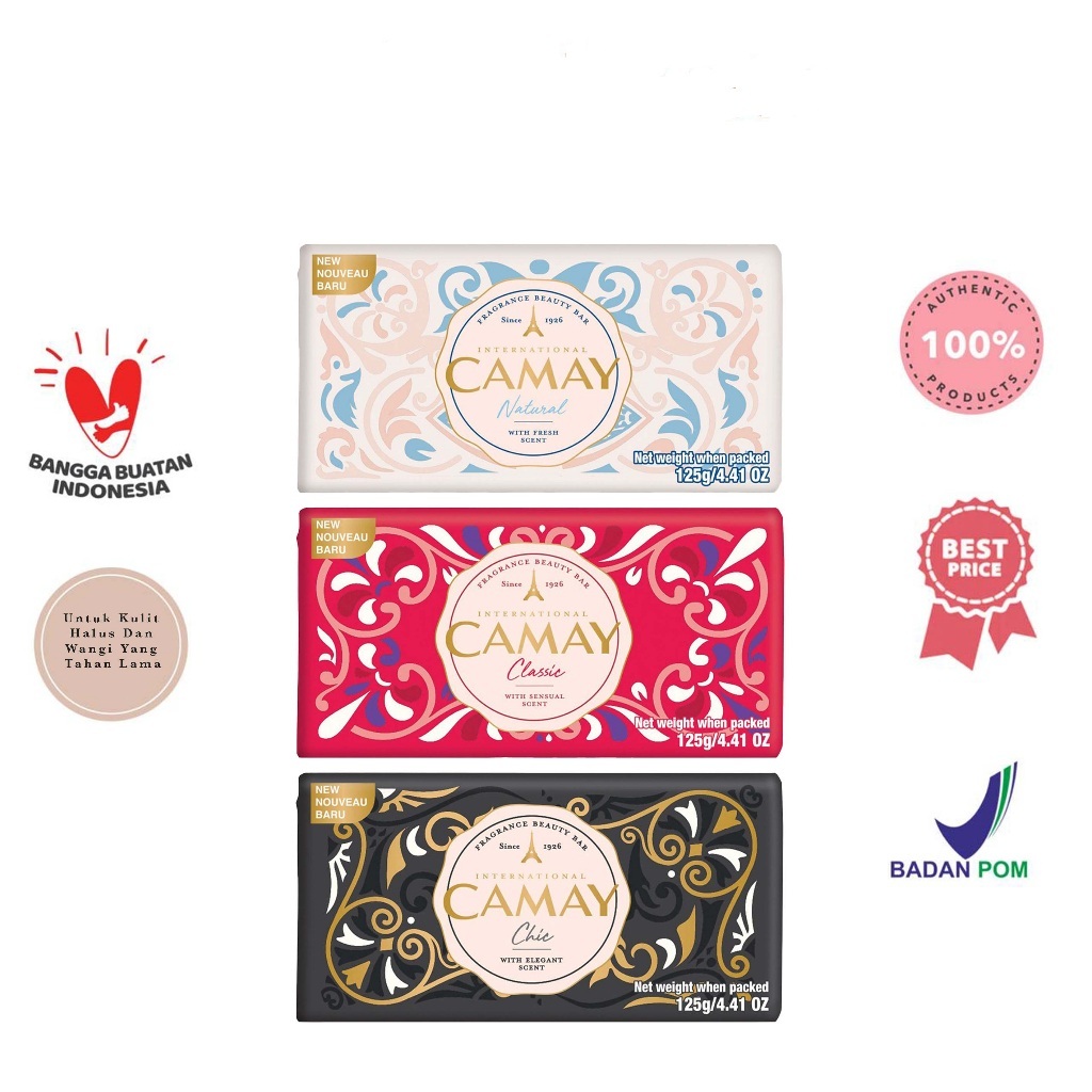 Camay Soap Bar 125gr - Sabun Batang - Sabun Mandi