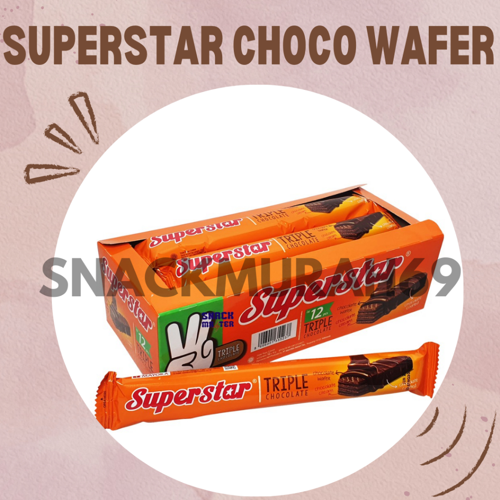 

Superstar Triple Choco Wafer 16 gram x 20 pcs | Wafer Cokelat