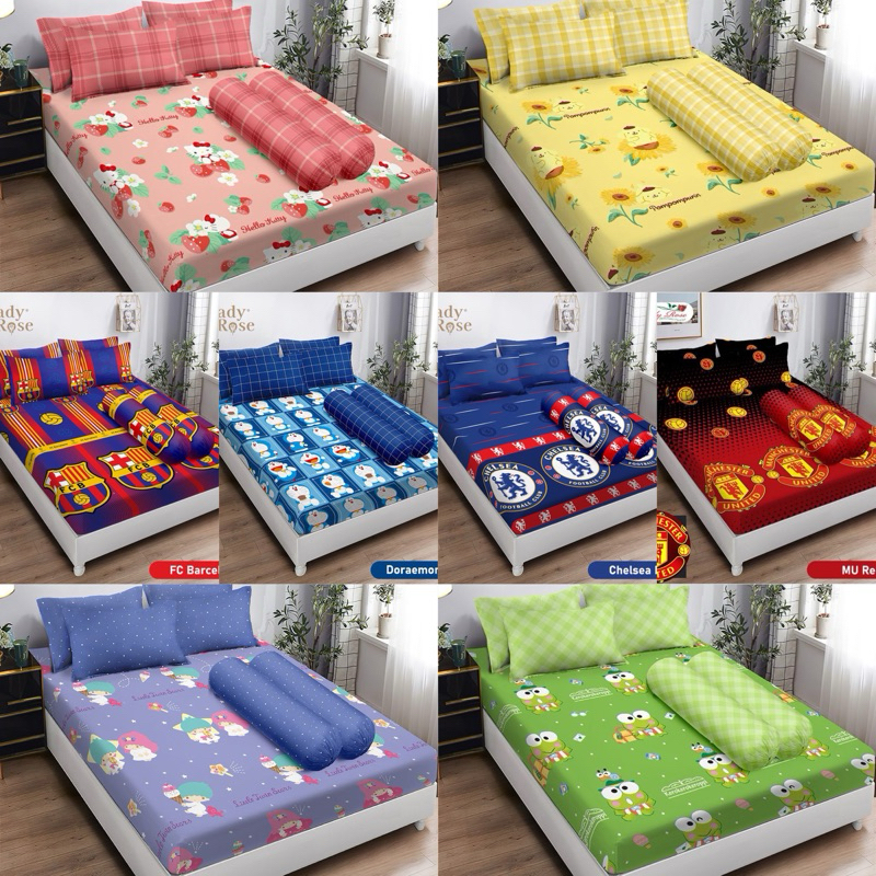 Sprei Lady Rose 180x200 B4 Motif Boneka Sprei Lady Rose Motif Bola / Sprei Hello Kitty / Sprei Dorae