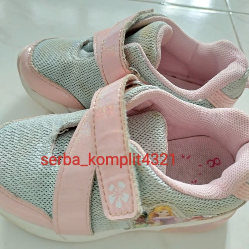 Sepatu Preloved Disney Princess Mermaid Light Sepatu Bayi Perempuan Sepatu LED nyala Sepatu anak per