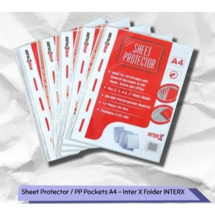 

Plastik Pocket Inter X/Sheet Protector/Plastik Pocket PP Inter X A4/PP Inter X A4