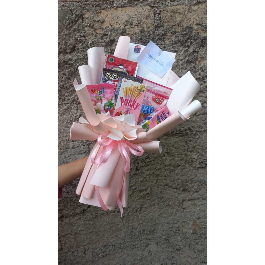 

snackbouquet/buketsnack/warnapink/buket/snack