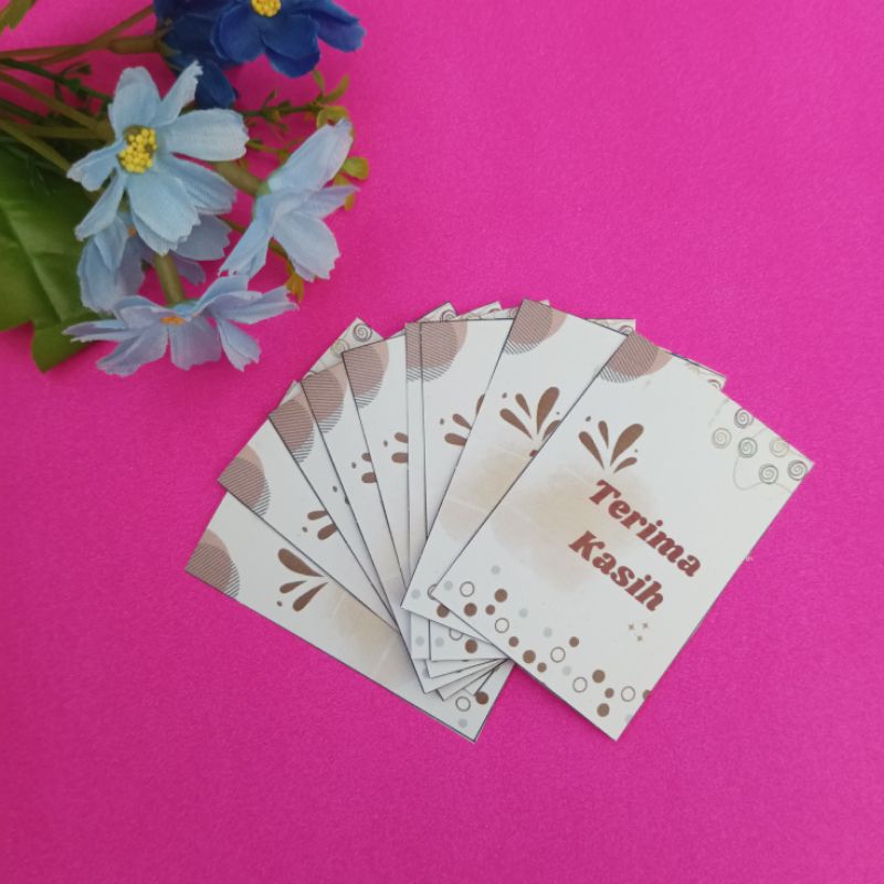 

Hang tag thanks card || hang tag souvenir || ukuran 4×6 || isi 20 pcs