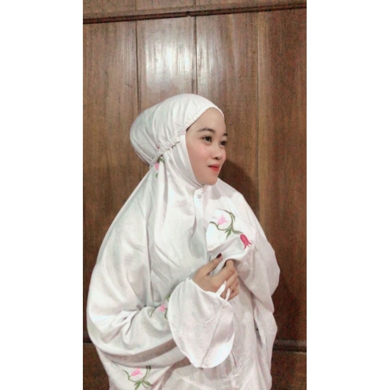 Mukena terusan rayon dewasa bordir Mukena rayon standar dewasa