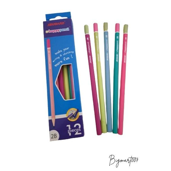

Standard Happy Pencil 2B Isi 12 pcs ( Pensil Kayu )