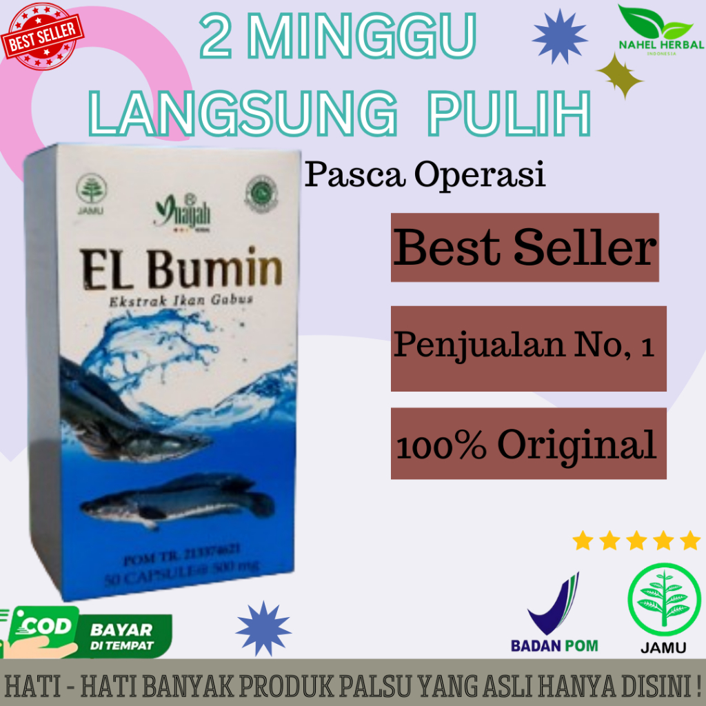 Kapsul Elbumin Penghilang Bekas Luka / Penghilang Bekas Jerawat – BPOM Elbumin Penghilang Bekas Luka