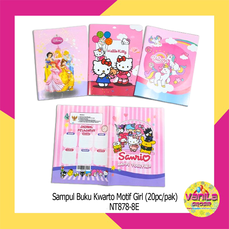 

(20Pcs) Sampul Buku Motif Cewek, sampul buku fancy, sampul buku tulis, sampul art paper, perlengkapan sekolah
