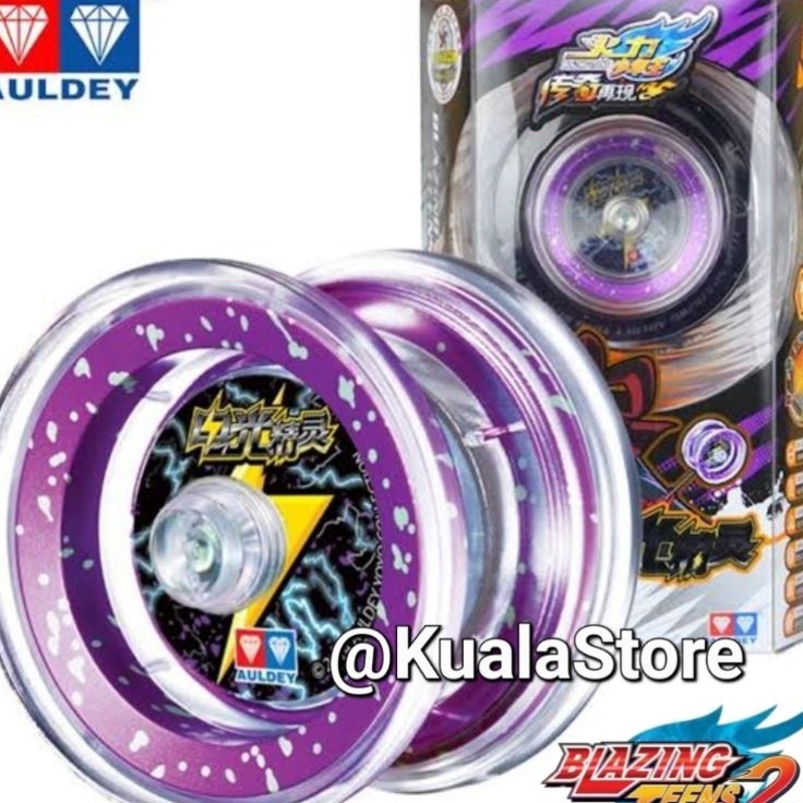 MAINAN YOYO AULDEY ORIGINAL BLAZING TEENS ELECTRIC WIZARD PROFESIONAL Flame Tiger Demon Yoyo Kuala S