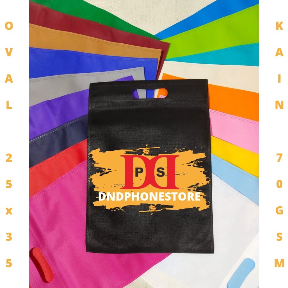 

Big Sale Goodie Bag OvaL 25x35 harga per KODI Tas kain OvaL Spunbond