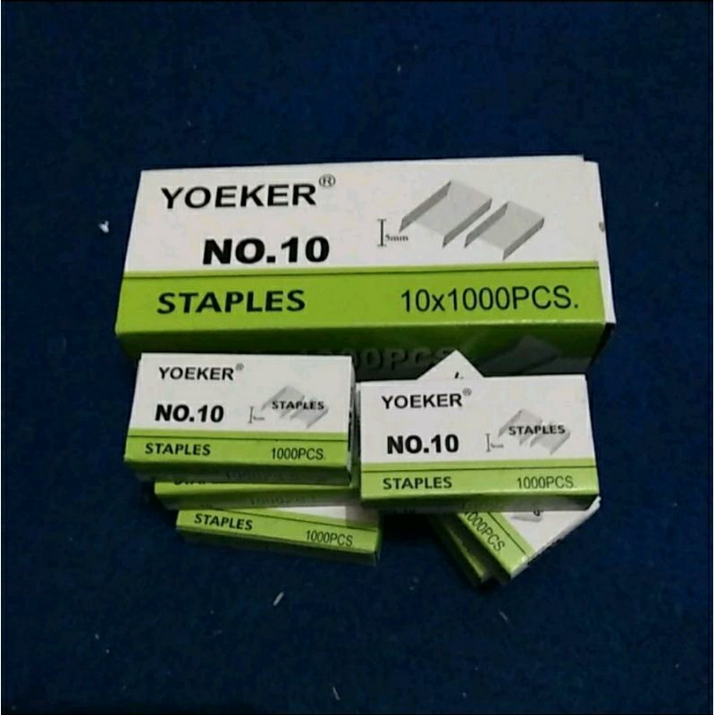 

Isi Refill Staples Yoeker No. 10 / Biji Klip Staples Stapler No 10 - M / Clip Staples Yoeker - 1 Kotak Kecil