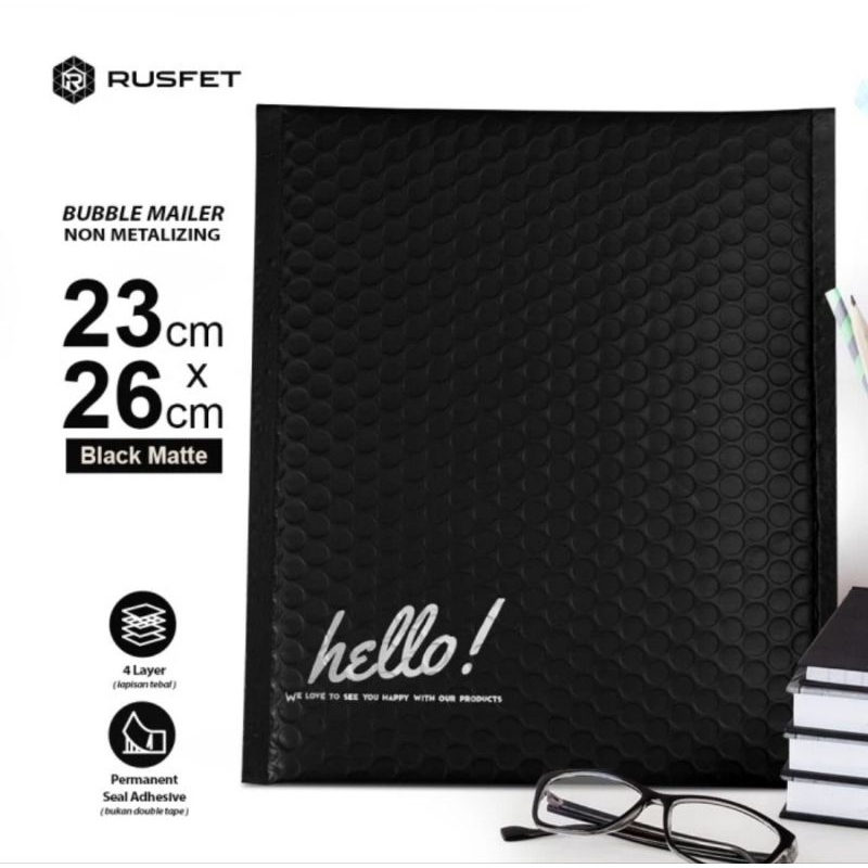 

Bubble Mailer Amplop Envelope 23x26 Hitam Black Matte