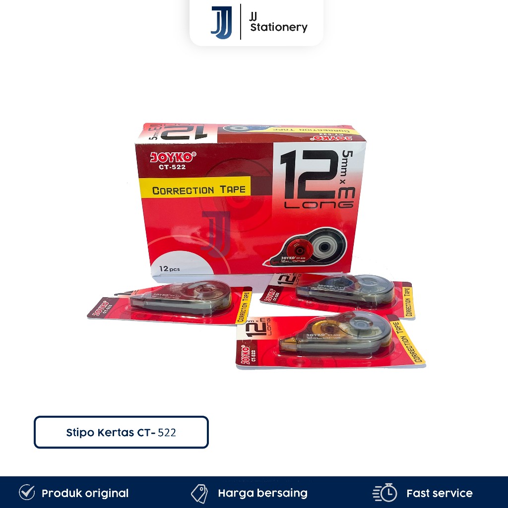 

[1 Pcs] Tip Ex / Stipo / Correction Tape Kertas Joyko CT-522 (KERING)
