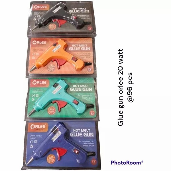 Glue Gun Orlee 20w, Alat Lem Tembak Warna Pastel Bagus
