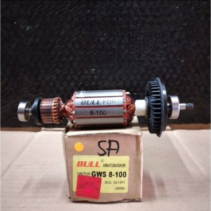 GWS8-100 BULL ARMATURE GWS 8-100 ANGKER MESIN POTONG GERINDA TANGAN BOSCH GWS 8-100