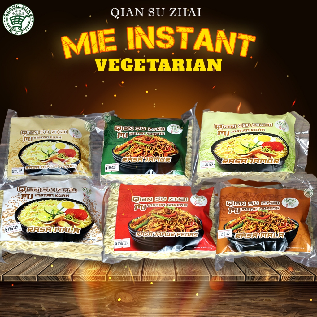 

Mie Instan Vegetarian Vegan Qian Su Zhai / Mie Instan Vegan