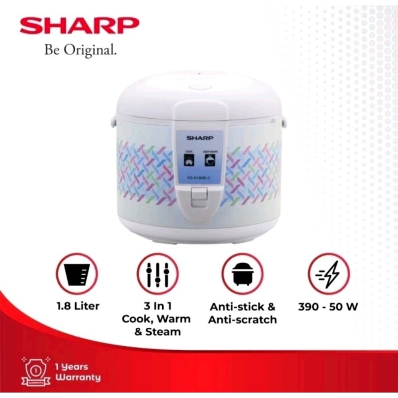 RICE COOKER SHARP KS N18ME C/L PENANAK NASI 1,8LITER MAGIC COM SHARP / Sharp ks n18Mg