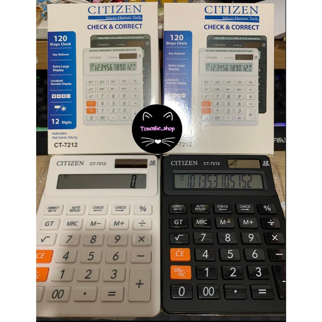 

Calculator Citizen 12 Digit 2 Layar CT 7212 - Kalkulator Citizen type CT-7212