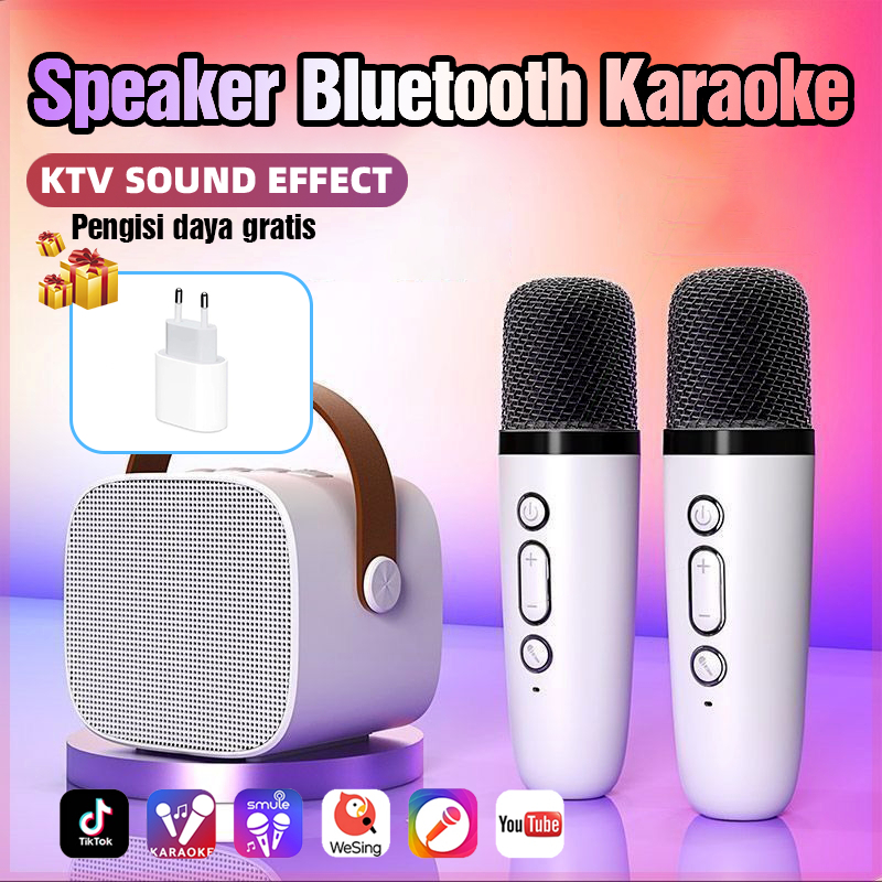 	 Speaker Bluetooth Karaoke Speaker Portabel Bluetooth Karaoke Mini Mikrofon Bass Kualitas 2Mic/1Mic Set Lengkap Speaker Mikrofon Speaker Bluetooth Speaker Nirkabel Luar Ruangan Nirkabel	