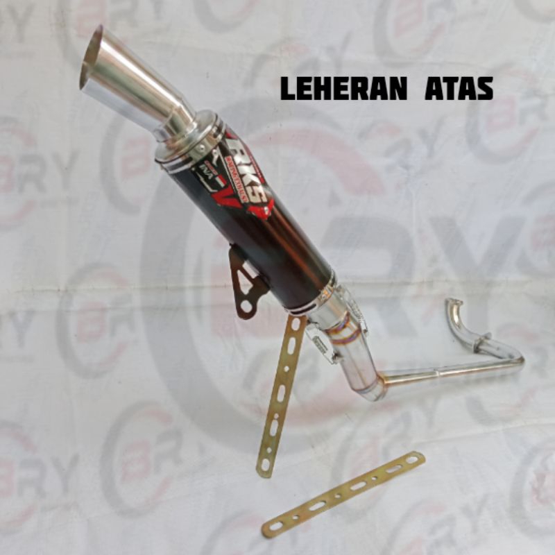 knalpot racing SAMLONG RKS LEHERAN ATAS untuk motor mio, beat, vario, fino, genio, vario