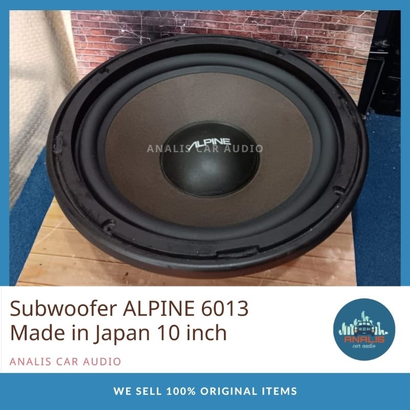 Speaker Mobil Subwoofer ALPINE 6013 STRONTIUM 10 inch Original Made in JAPAN Sound Quality