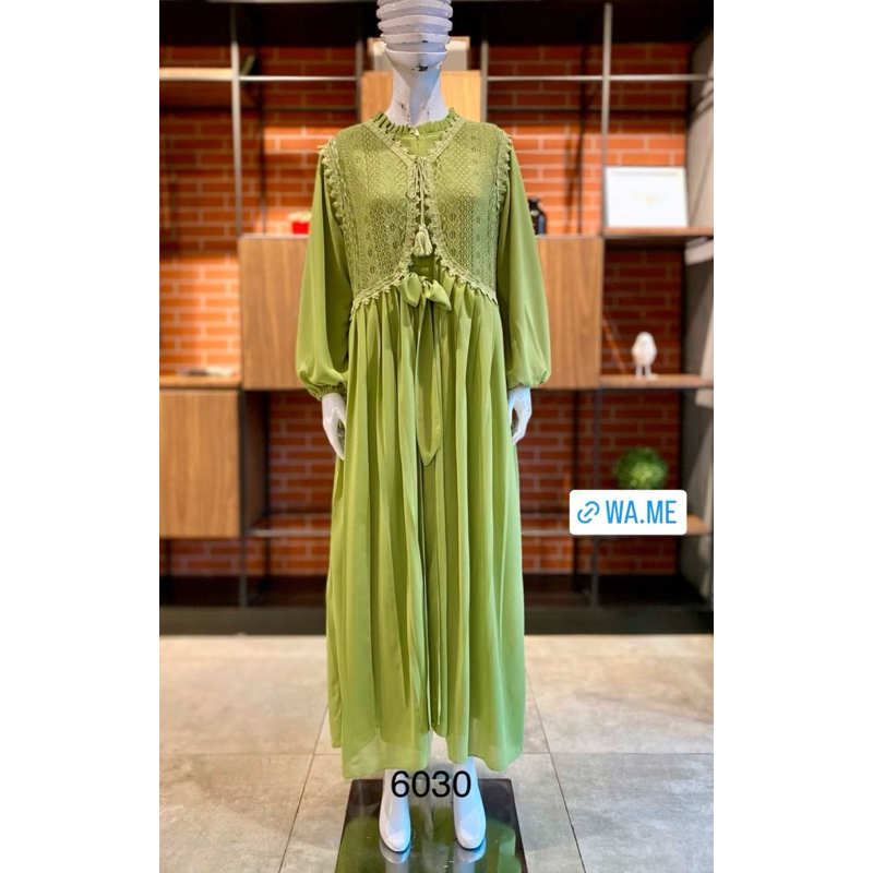 gamis brokat premium 2in1 set inner outer busui friendly