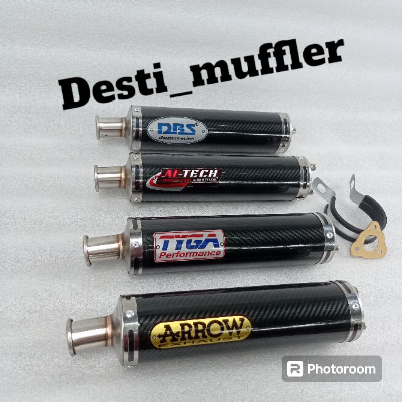 slincer knalpot 2 tak dbs aitech tyge perfomance arrow carbon satria rx king fiz r