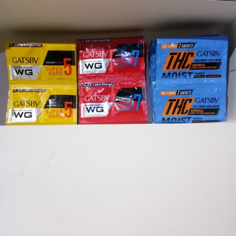 Minyak rambut gatsby 12 sachet varian