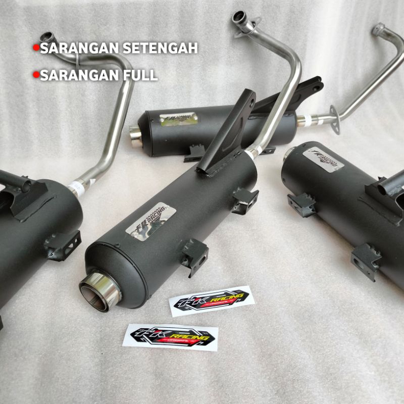 Knalpot FK Racing Sarangan Stengah Beat Karbu Deluxe Mio sporty Vario 125/150 LED - Fk Racing