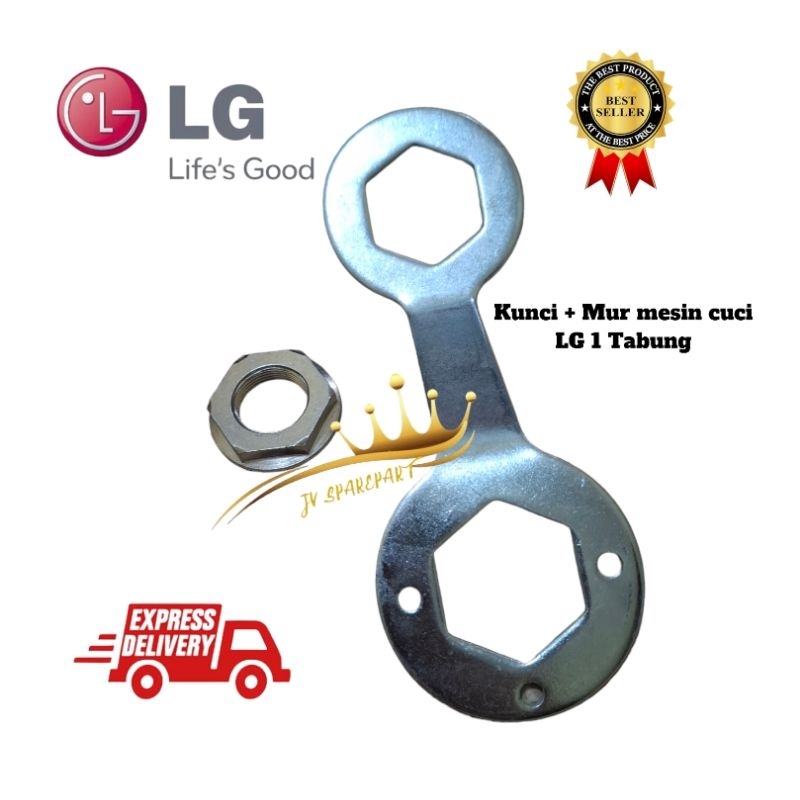 Set Kunci + Mur Gearbox Mesin Cuci LG 1 Tabung.