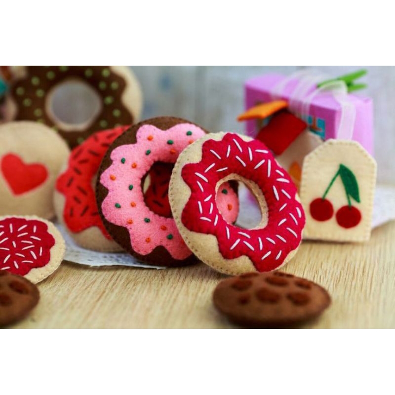 mainan anak flanel donat