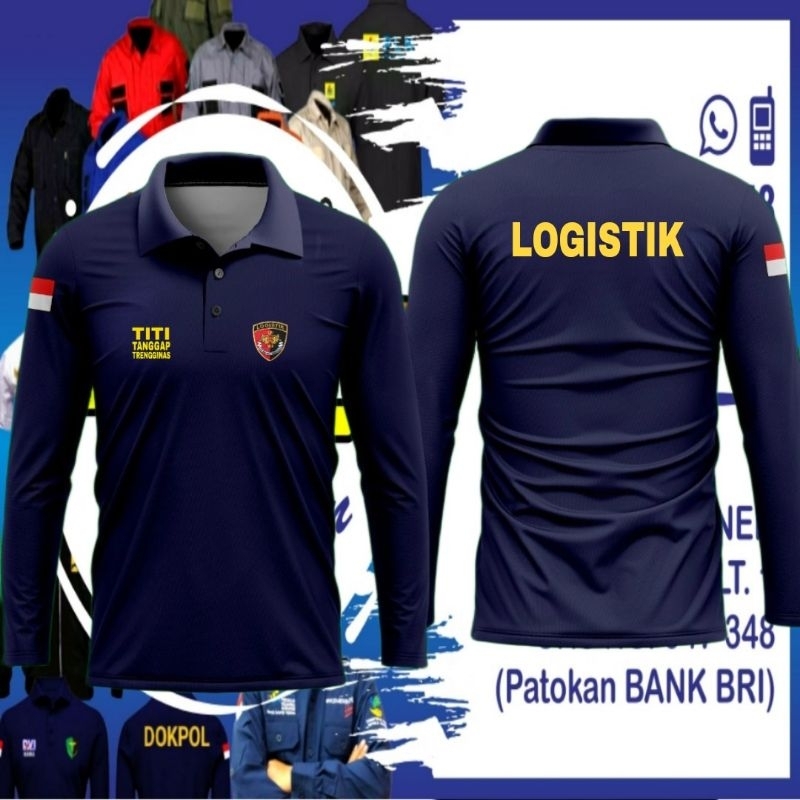 kaos logistik polri baju logistik polri seragam logistik polri Pdh logistik polri kaos kerah logisti