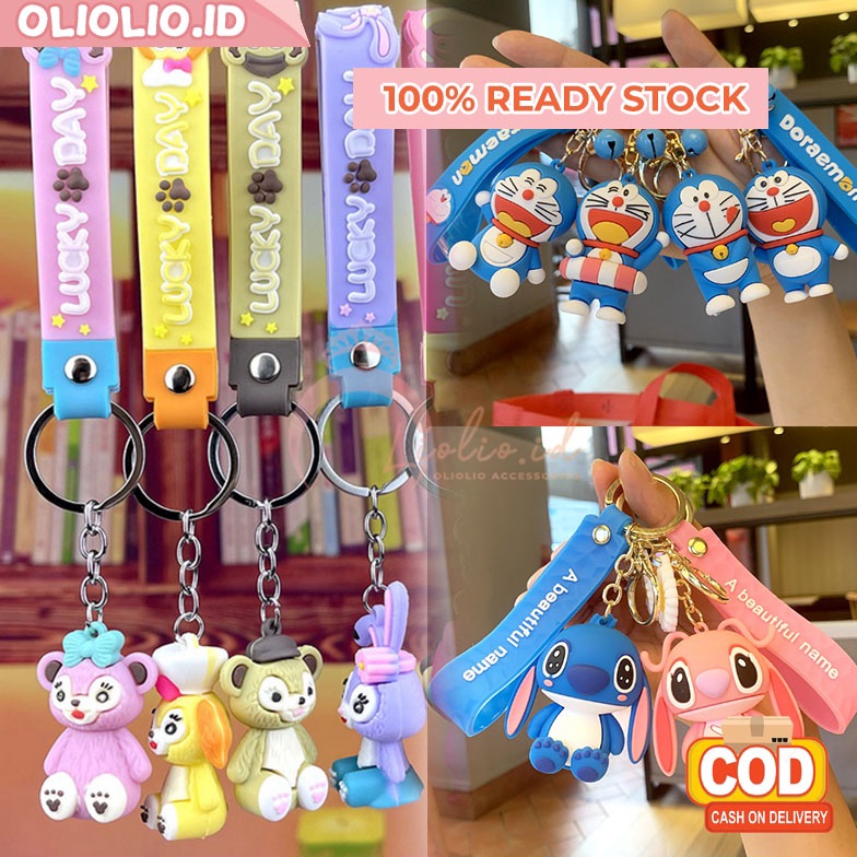 

PROMO Gantungan Kunci Karakter Kartun Lucu Souvenir Hadiah Aksesoris Kekinian gantungan motif lucu Bahan Silikon GTA Nyaman