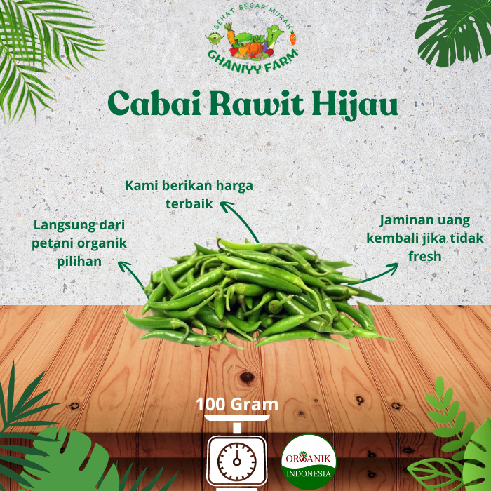 

Cabai Rawit Hijau Organik 100 Gram