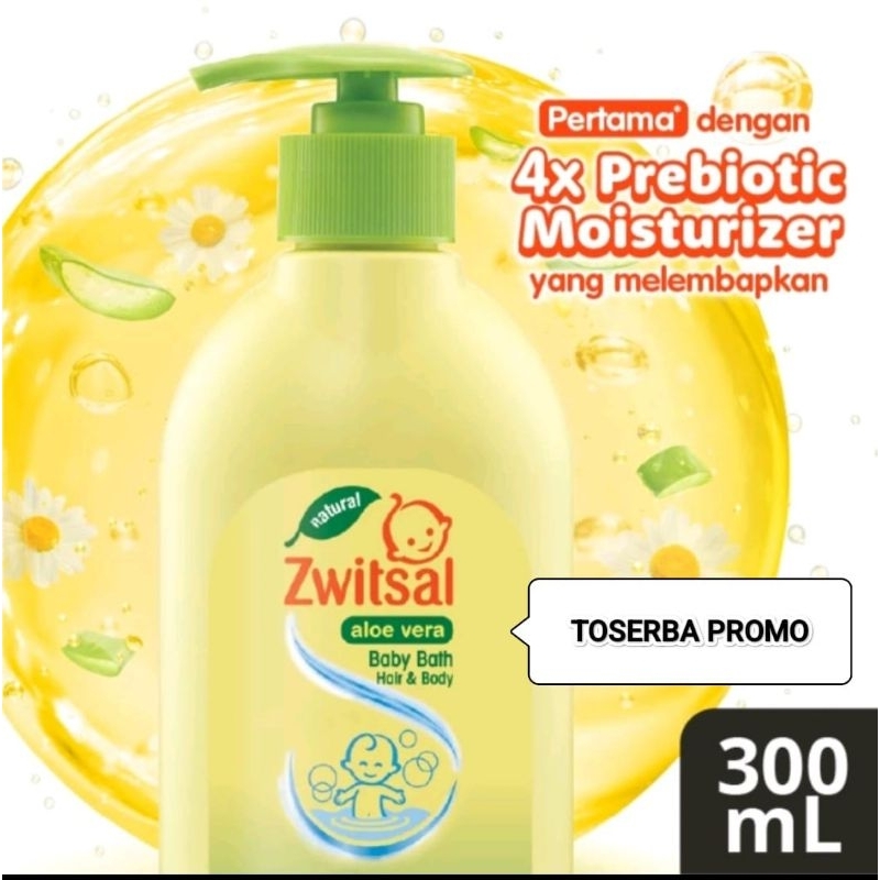ZWITSAL BOTOL ALOE VERA BABY BATH HAIR & BODY 300 ML/ ZWITSAL BOTOL SABUN CAIR BAYI TERMURAH