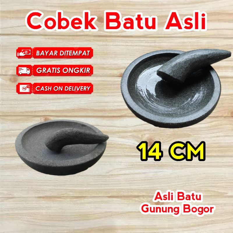 COBEK BATU ASLI FREE MUTU / COBEK BATU ASLI 14 CM / COBEK BATU ASLI GUNUNG / COBEK ASLI BATU LAM GUN